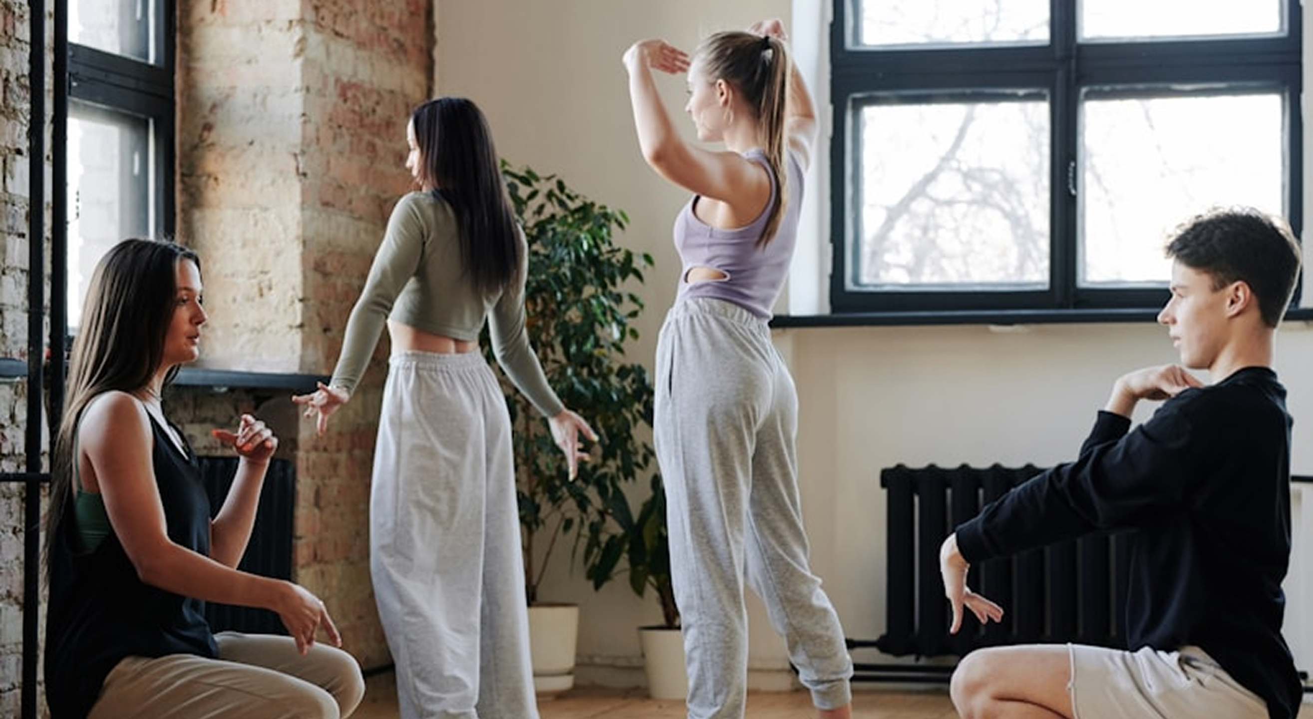Actors in a dance studio