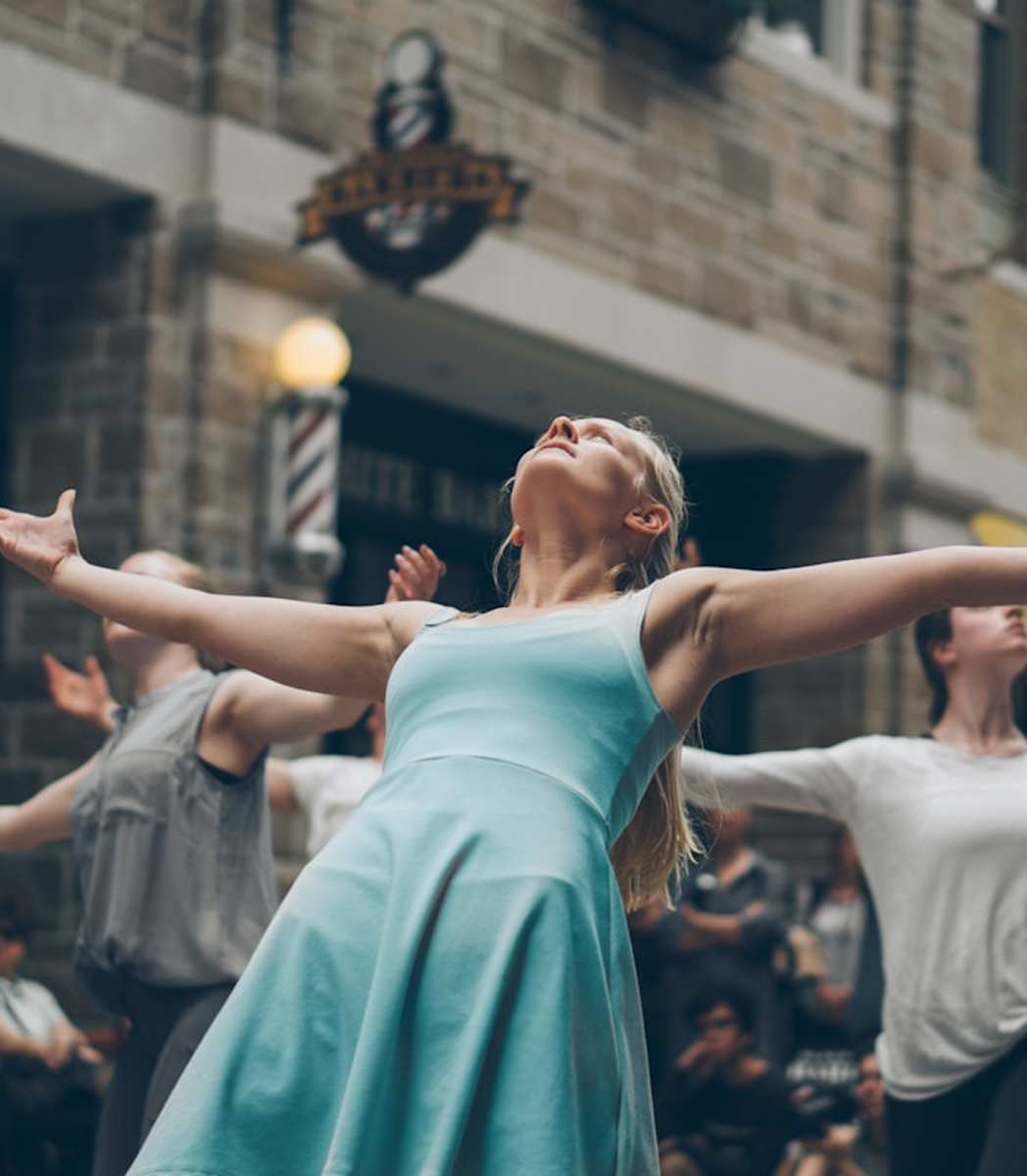 Person acting outdoors