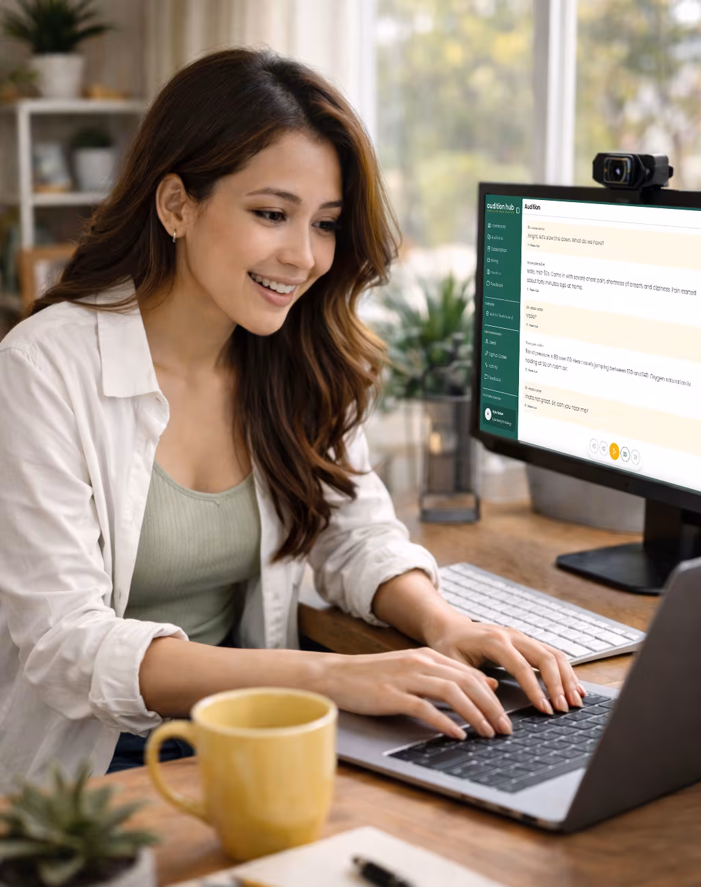 Actress signing up for Audition Hub